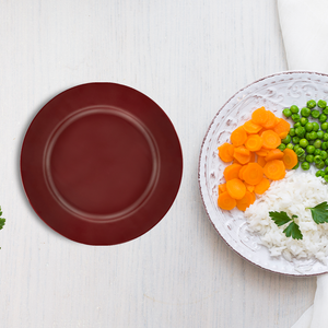 Maroon Matt Melamine Rice Plate - Patex Studios
