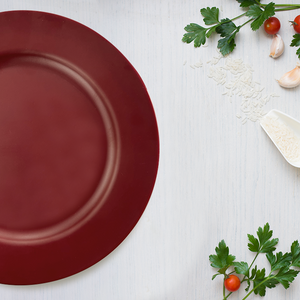 Maroon Matt Melamine Rice Plate - Patex Studios