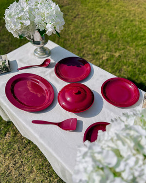 Red Melamine Dinner Set - Patex Studios