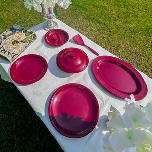 Red Melamine Dinner Set - Patex Studios