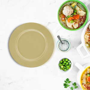 Beige Matt Melamine Rice Plate - Patex Studios