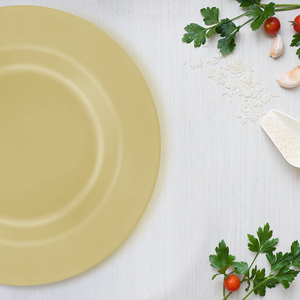 Beige Matt Melamine Rice Plate - Patex Studios