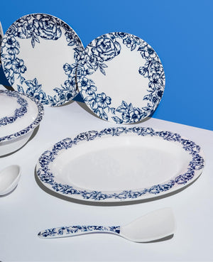 Azure Blossom Dinner Set - Patex Studios
