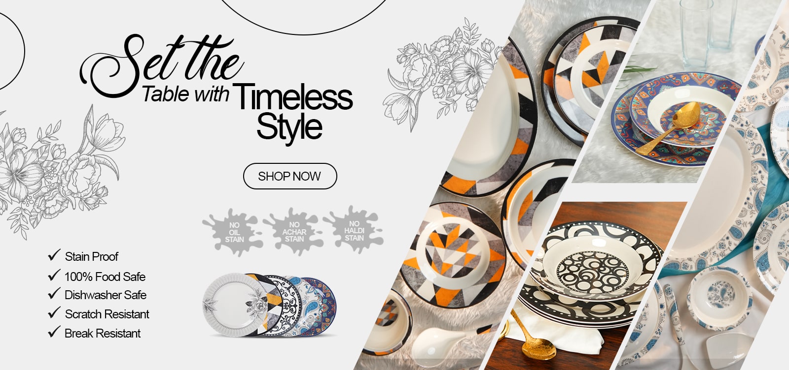  Melamine Dinner Sets 