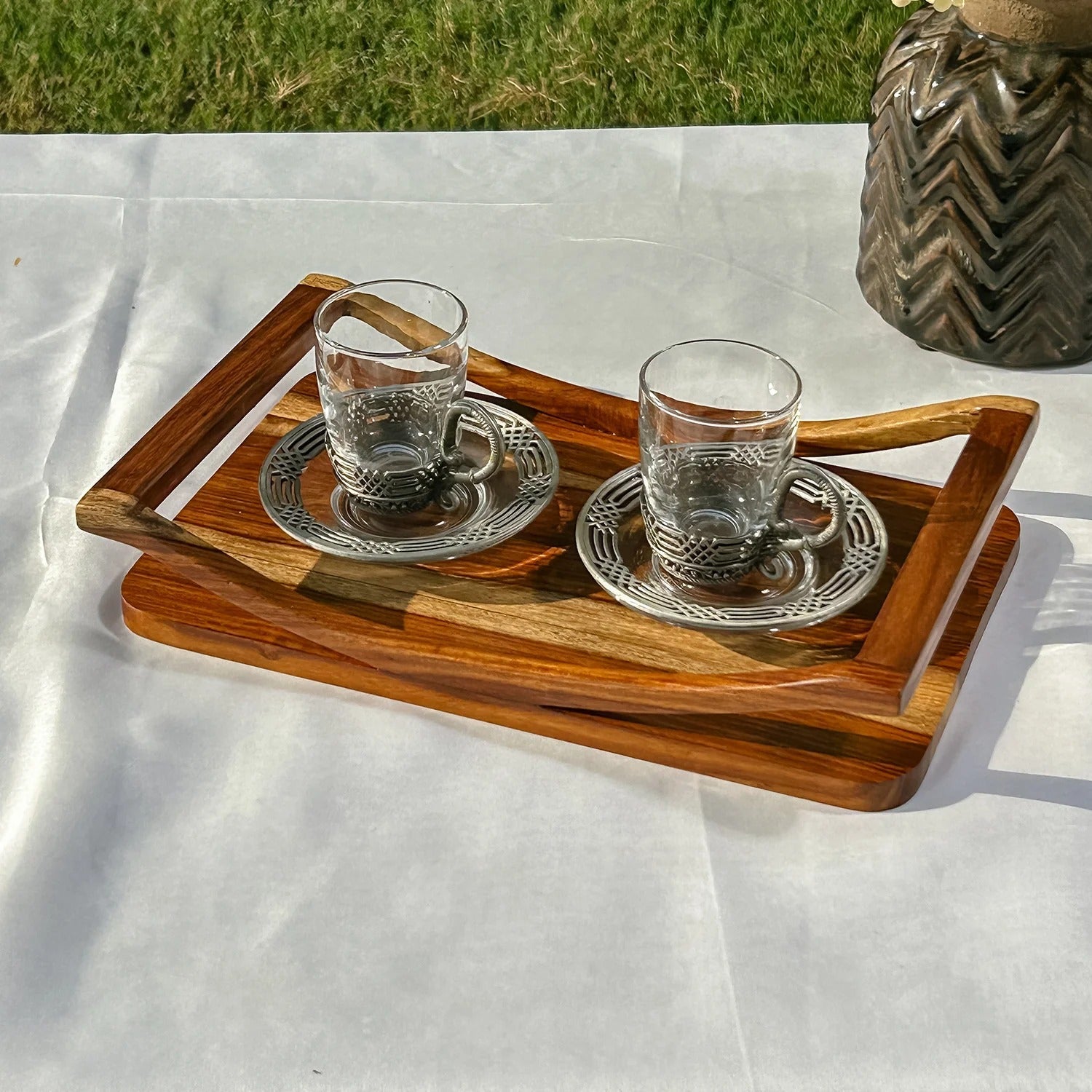  wooden trays