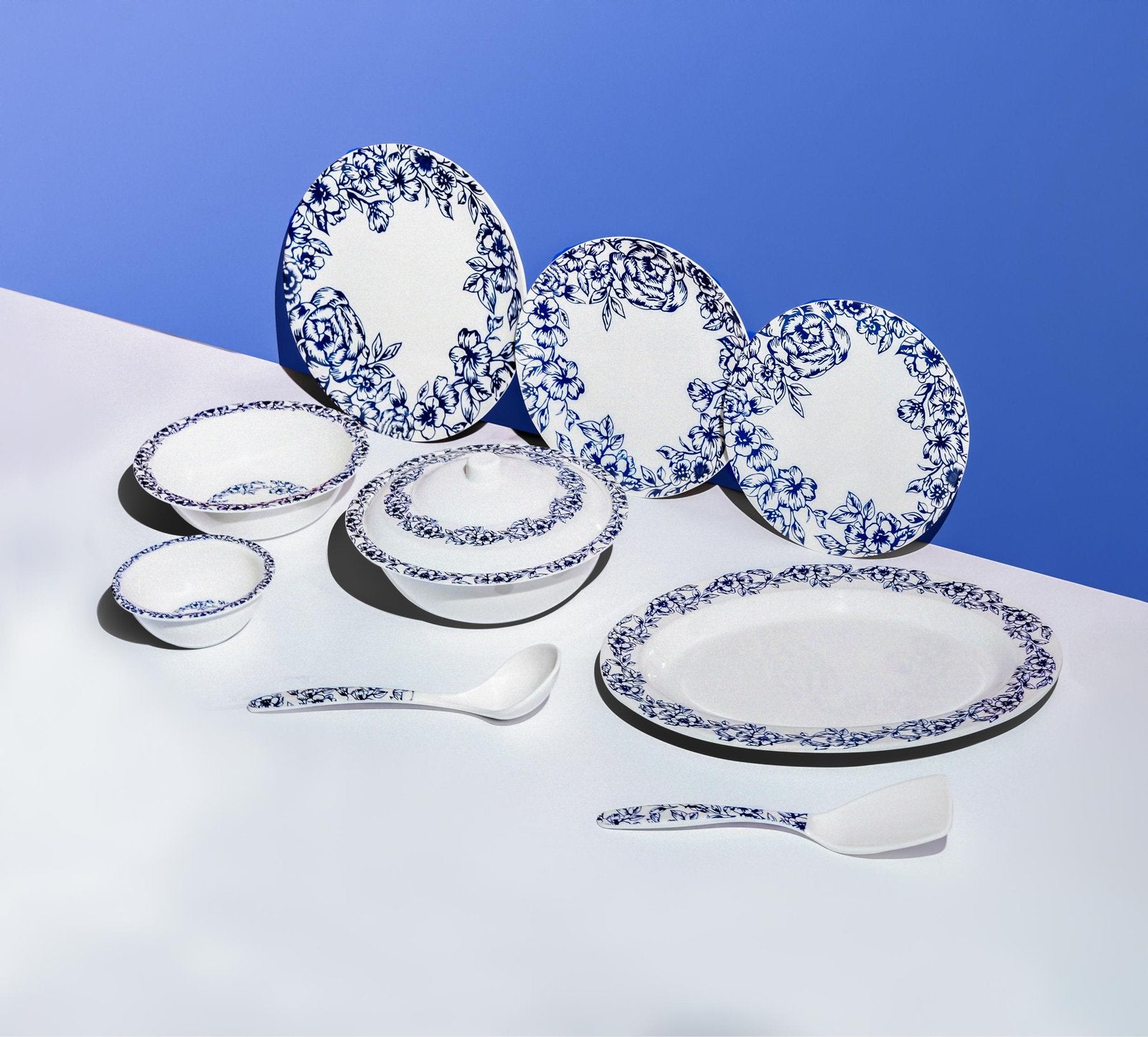 Azure Blossom Dinner Set