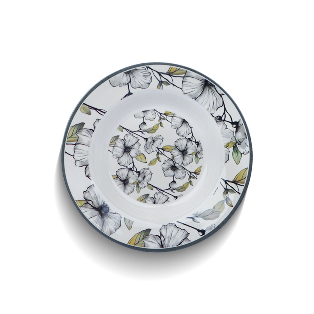 Graphite Bloom Quarter Plates