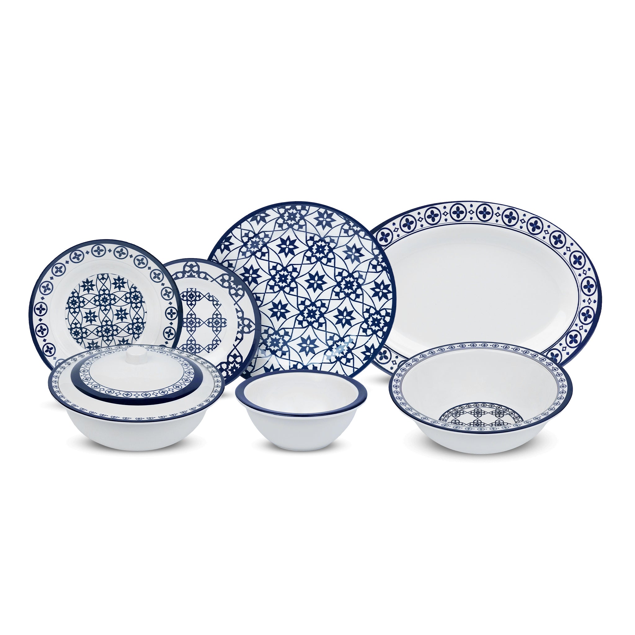 Elantra Blue Dinner Set