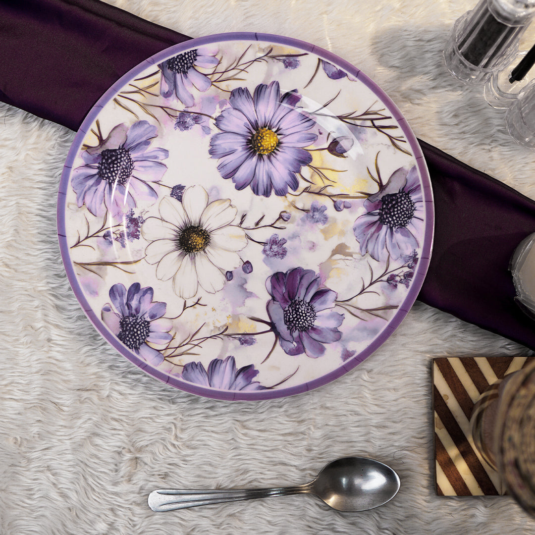 Violet Bloom Rice Plates