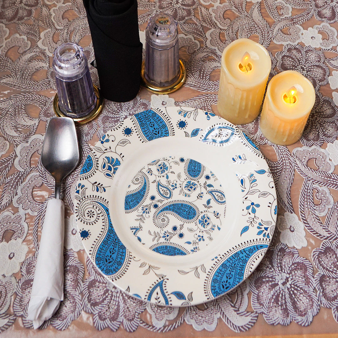 Indigo Drift Quarter Plates