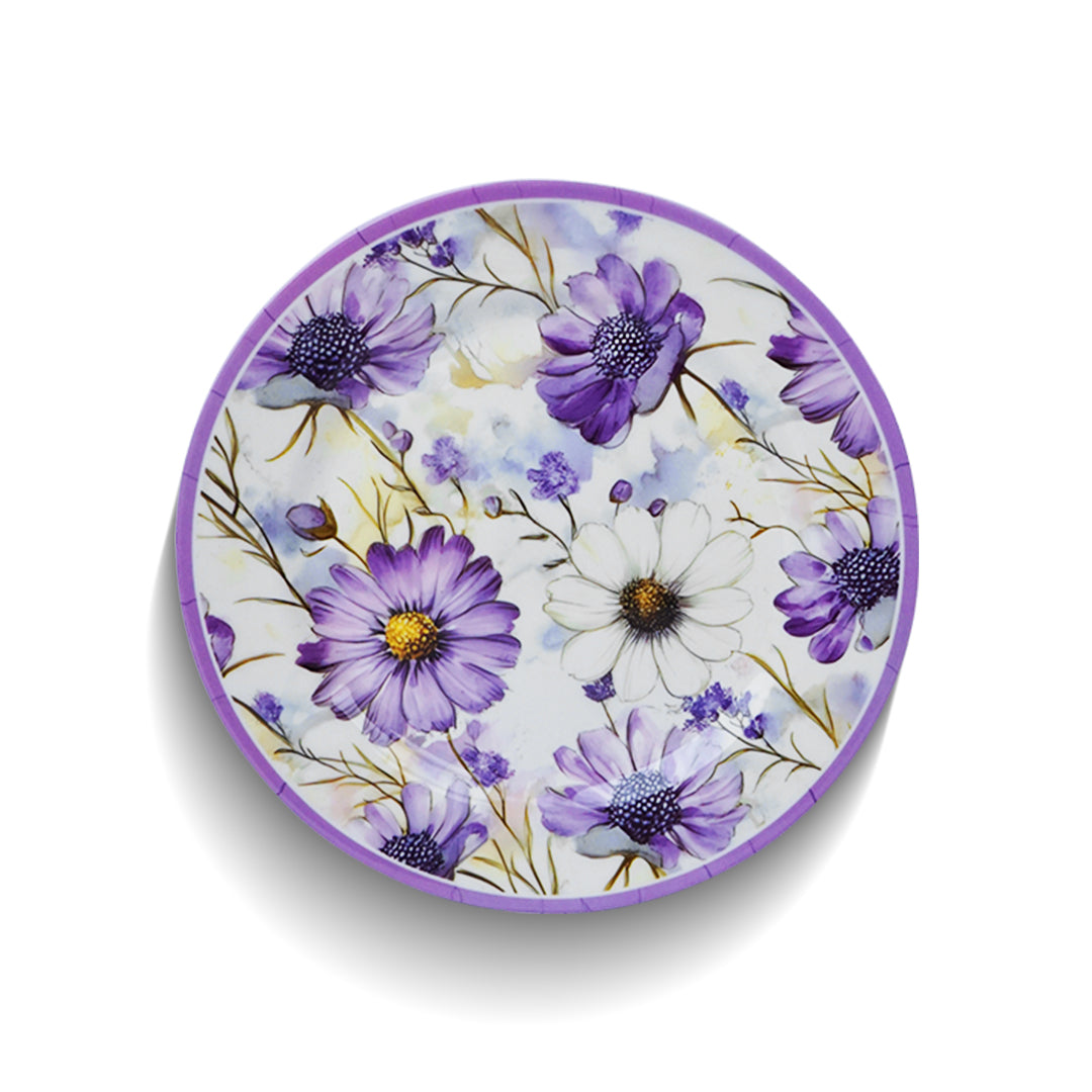Violet Bloom Rice Plates