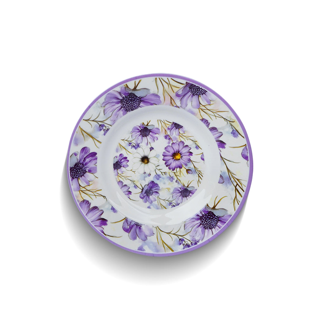 Violet Bloom Quarter Plates