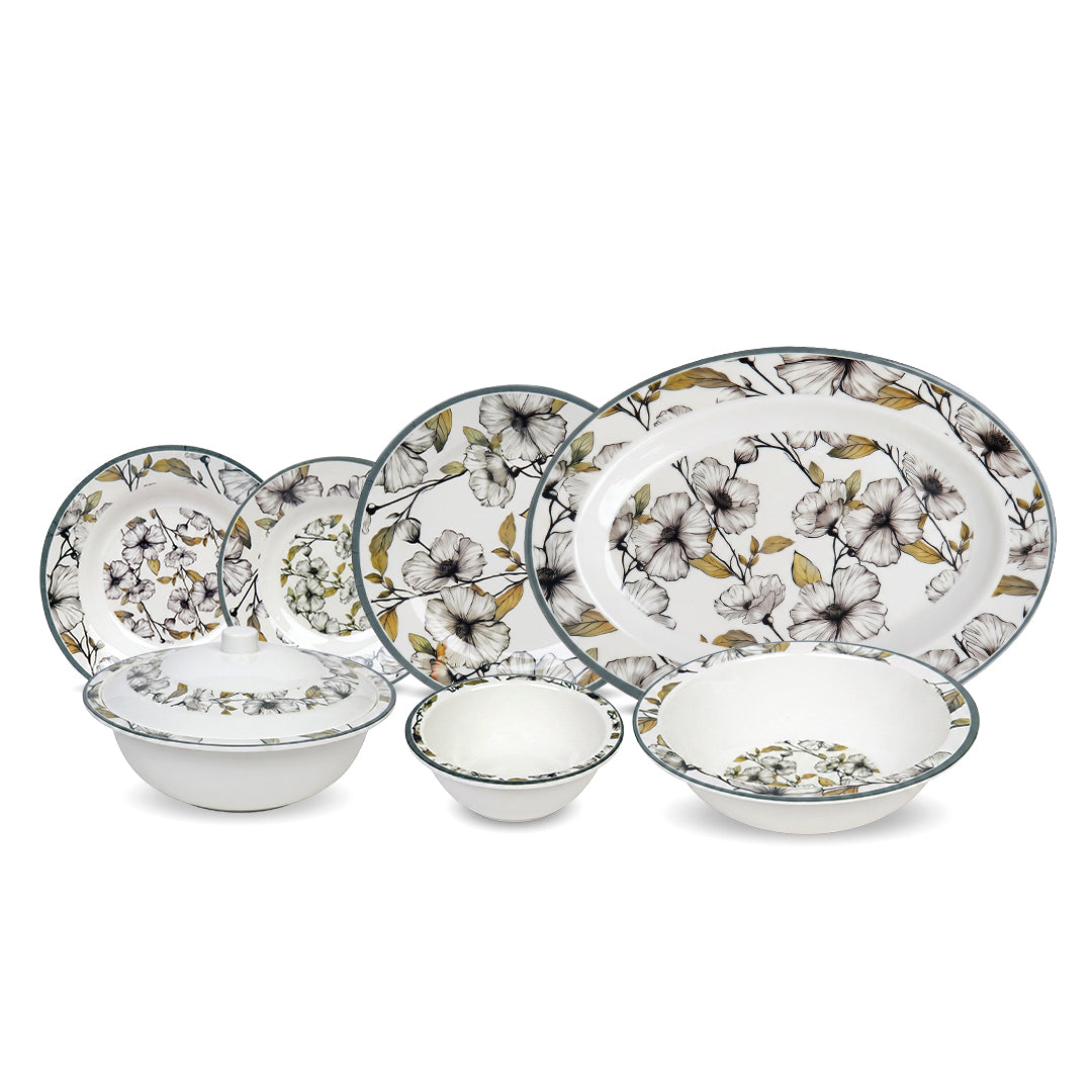 Graphite Bloom Dinner Set